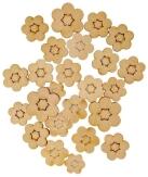 Streudeko – filigrane Holzblumen naturbelassen und kreativ – BxHxT 8 x 12,5 x 2 cm