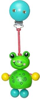 Clipfigur – fröhlicher Frosch Toni mit Metallclip – BxHxT 6 x 17 x 4.5 cm