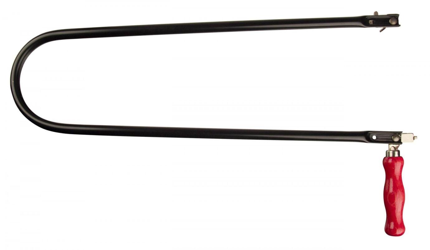 Bastelzubehör Laubsägebogen 500mm Ausladung Breite 50cm von Dregeno mit schwarzem Metallrahmen und
