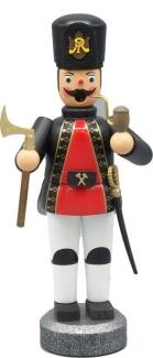 Räuchermann Bergmann mit Erzstab gelb BxHxT 9x24x8cm