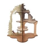 Miniaturfigur Eulenburg für Mini-Eulen BxHxT 32x27x32cm