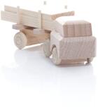 Holzspielzeug - Miniaturfahrzeug Lastenauto mit Langholz Natur- HxBxT 3,5x9x3cm