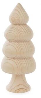 Massivholzbaum – natürlich und handgefertigt mit stufenförmigem Design, naturfarben – BxHxT = 7 x 17