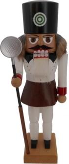 Nussknacker – detailreicher Schmelzer mit Bergmannshelm und Hammer, mehrfarbig – BxHxT = 11 x 27 x 9