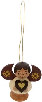 Baumbehang – liebevoll gestalteter Sternengel mit braunen Flügeln und Herz – BxHxT 4 x 4,5 x 2,5 cm