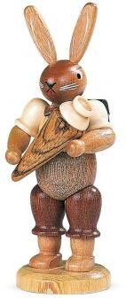 Osterfigur – liebevoller Hasenschulanfänger mit Zuckertüte und Ranzen – H 11 cm