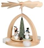 Tischpyramide – Schneemann natur – BxHxT ca. 21x22x21 cm