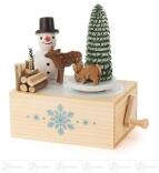 Musikdose Schneemann, Melodie: Winter Wonderland BxHxT = 7x9,5x5,5cm