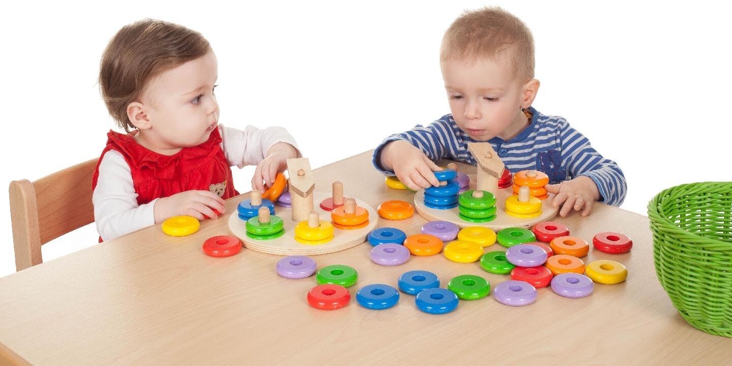 Holzspielzeug - Zeiger-Steckspiel - LxBxH 405x405x150mm