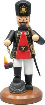 Räuchermann Bergmann mit Licht und Knickbein rot BxHxT 9x24x8cm