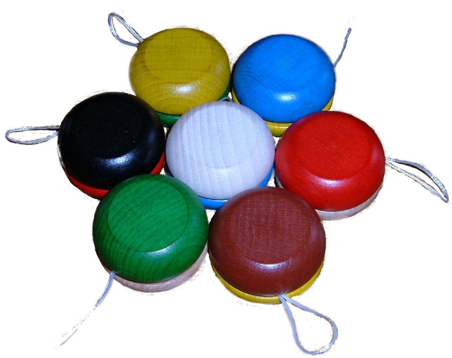 Holzspielzeug - Yo-Yo Blau-Weiß - BxT 5x3cm