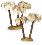 Weihnachtsfiguren – exotische Palmengruppen mit detailreichen Blättern, naturfarben – BxH = 15 x 17 
