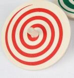 Holzspielzeug Spiralkreisel Rot Ø 8cm H 3,4cm