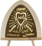 Standleuchte LED Liebe farbig LxHxT 30,0 x 32,0 x 6,0 cm