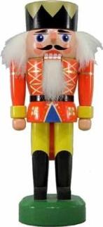 Nussknacker – dekorativer König in Rot – BxHxT ca. 8x21x7 cm