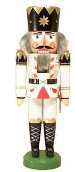 Nussknacker – erzgebirgischer Nussknacker König in Blau – BxHxT ca. 11,5x41x14,5 cm