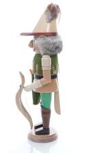 Weihnachtsfigur - Nußknacker Robin Hood mit Pfeil & Bogen - Ansicht Links - Kann richtige Nüsse Knacken