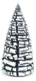 Holzbaum Raureifbaum in Grün und Weiß von Großhandel Dregeno, filigrane winterliche Baumfigur aus