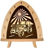Standleuchte – leuchtender Traktor im Sonnenschein mit LED-Beleuchtung – BxHxT 30 x 32 x 6 cm