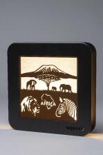 Square Standbild LED Africa , kolonial/ocker LxHxT 29 x 29 x 5,5 cm