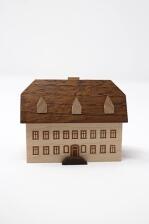 Miniaturhaus Schule bedruckt für 12636, 28116 HxB 5x6cm