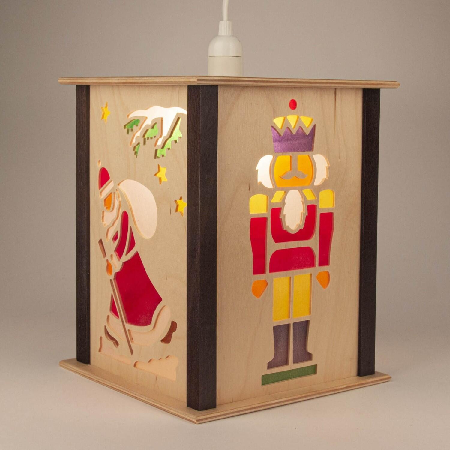 Laterne Nussknacker BxHxT 185x230x185mm