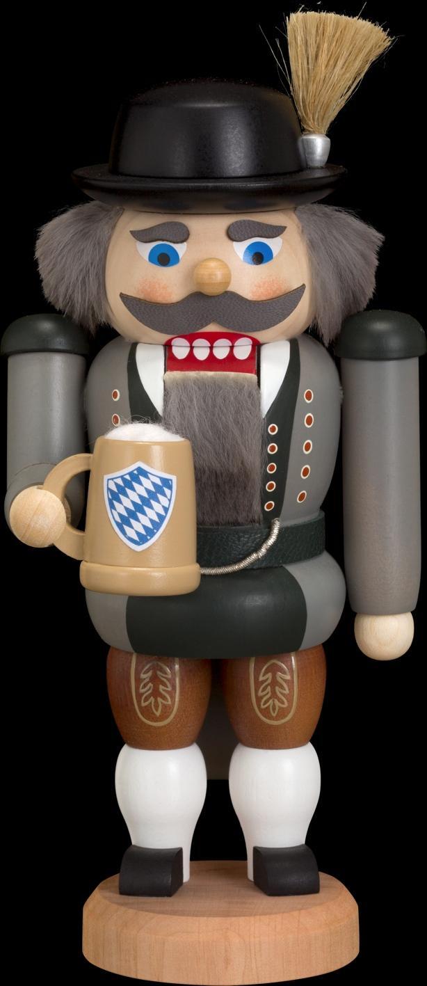 Nussknacker &ndash; Bayer mit Ma&szlig;krug, Trachtenjacke, farbenfroh bemalt &ndash; BxHxT 10 x 21 x 8 cm