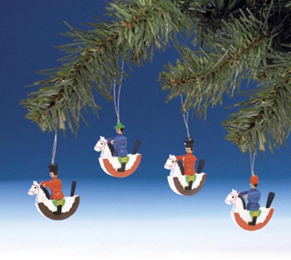 Baumbehang – detailreiche, handbemalte Reiterlein in leuchtenden Farben, nostalgisch – BxHxT = 2 x 5