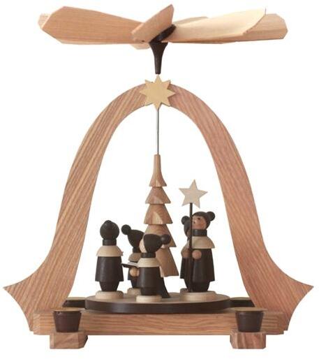 Pyramide – natürliche Seiffener Kurrendefiguren mit filigranen Details, für Pyramidenkerzen – BxHxT 