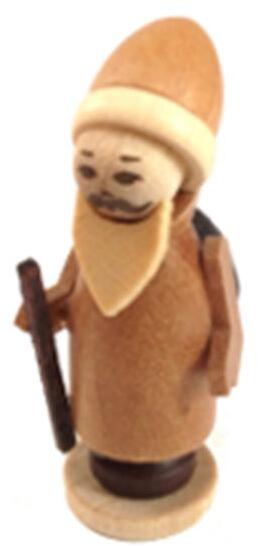 Miniaturfigur – natürlicher Weihnachtsmann in liebevoller Holzgestaltung, detailreich und