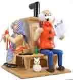 Räuchermann Oma und Opa am Ofen BxHxT 15x20x15cm