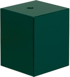 Holzfigur Untersatz für Kantenhocker grün eckig HxT 88x42cm