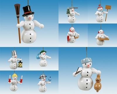Baumbehang Schneemann 10tlg. Höhe 6,5cm