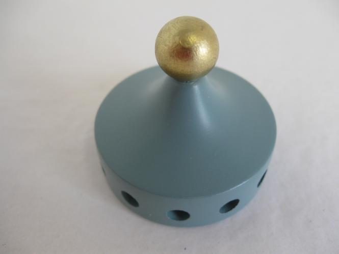 Ersatzteil – Pyramidennabe aus Holz, leuchtend blau, für Modell Nr. 70001 – BxHxT = 4,5 x 3,5 x 4,5 