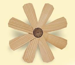 Ersatzflügelrad – für Pyramiden Ø 21 cm, detailreich verarbeitet aus Holz, passend für Modelle