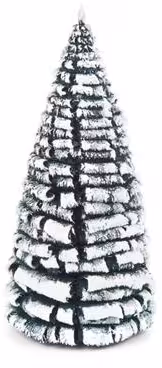 Holzbaum Raureifbaum in Grün und Weiß von Großhandel Dregeno, filigrane winterliche Baumfigur aus