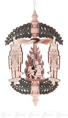 Baumschmuck Wärmespiel Rollbaum Nussknacker, Weihnachtsmann und Hirsch, zum Hängen Breite x Höhe x