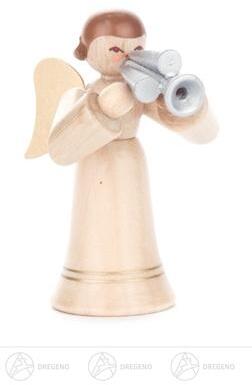 Engel mit Schalmei, langer Rock, natur Höhe ca 6 cm