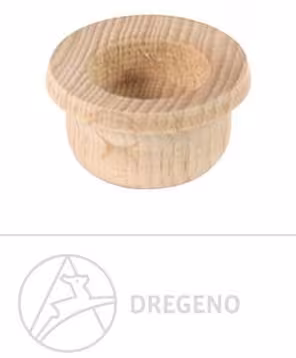 Holztülle für Messingtülle aus Holz von Großhandel Dregeno, naturfarbene gedrechselte Ersatzteile &