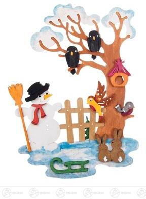 Ersatzteile & Bastelbedarf Bastelsatz Fensterbild Winter Breite x Höhe ca 15 cmx22 cm