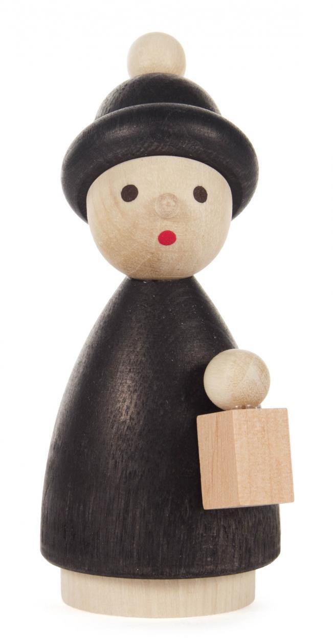 Kurrendekind schwarz mit Laterne aus Holz von Großhandel Dregeno, 90 mm, traditionelle