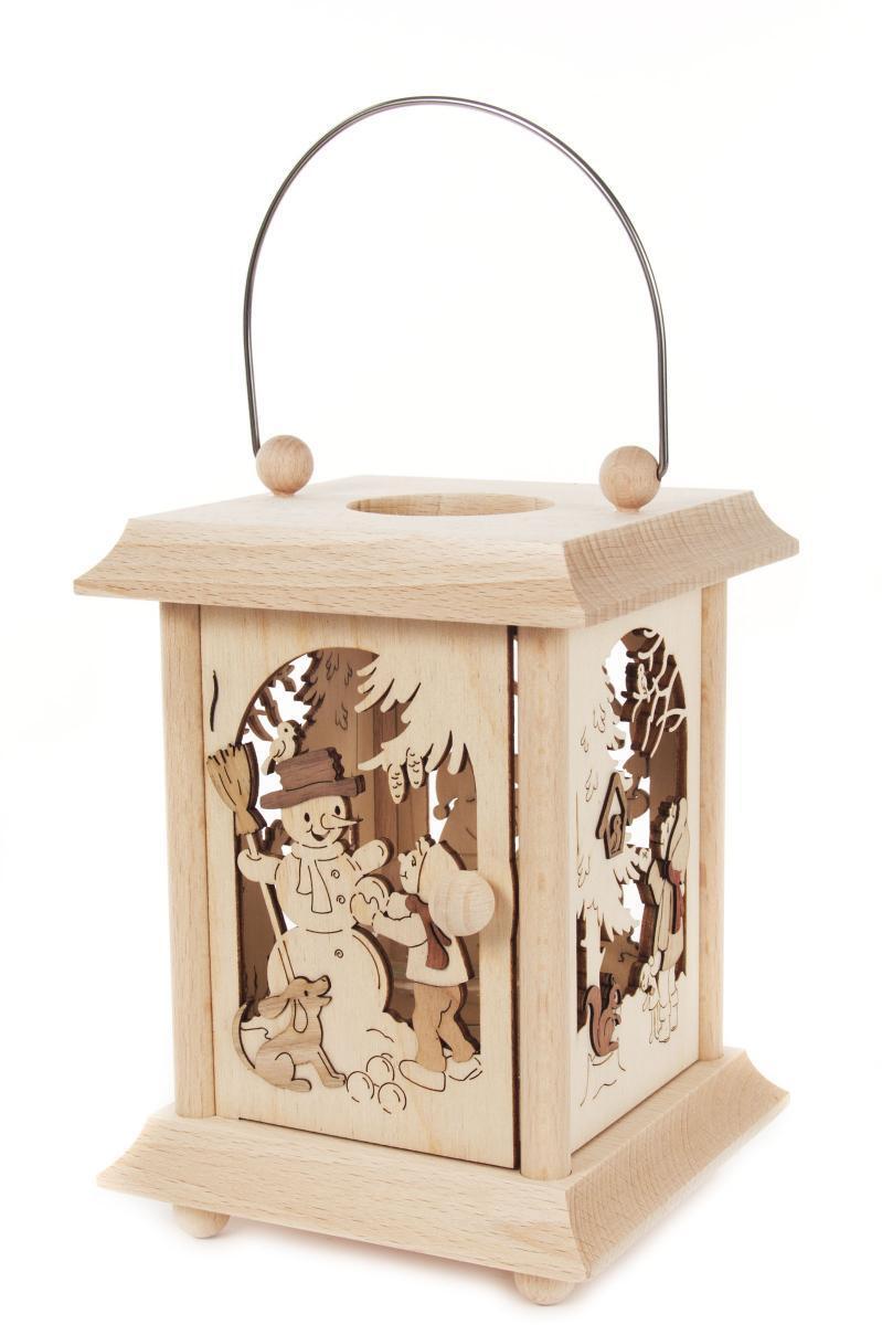 Tischlaterne Winterkinder mit Glaseinsatz BxHxT 120 x 170 x 120mm
