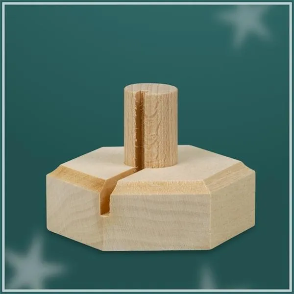 Baumschmuck Christbaumspitzenhalter aus Holz, stabiler handgefertigter Halter von Baum- und