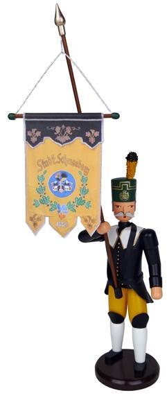 Bergmann bunt Schneeberger Standartenträger Höhe=18cm
