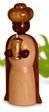 Miniaturfigur – König Balthasar naturbelassen – HxBxT 6x2,5x1,5cm