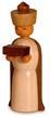 Miniaturfigur König Melchior natur HxBxT 6x2,5x1,5cm