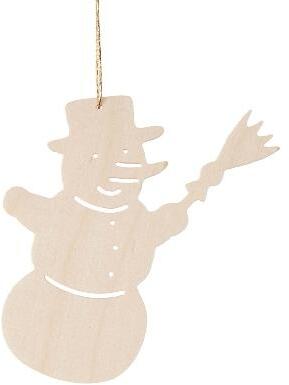 Baumbehang Schneemann mit Besen Höhe 70mm