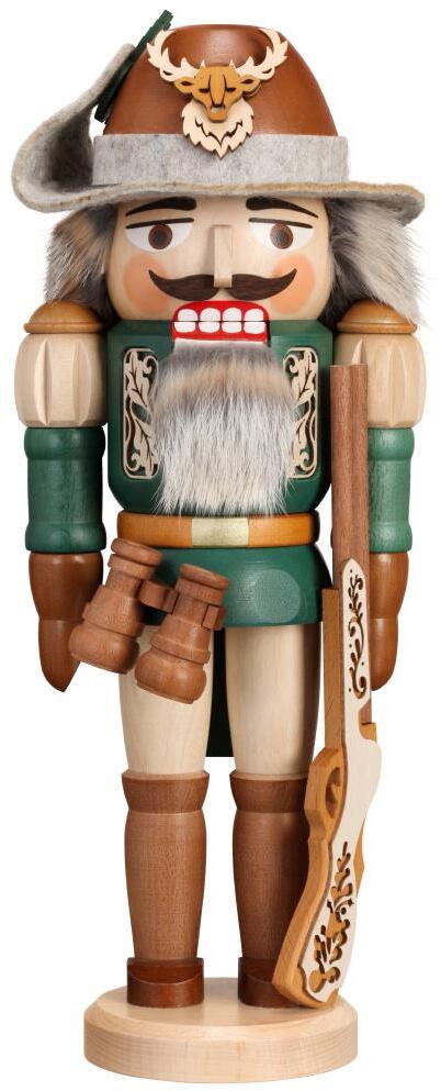 Nussknacker - F&ouml;rster mit Gewehr farbig gestaltet - H&ouml;he 40 cm