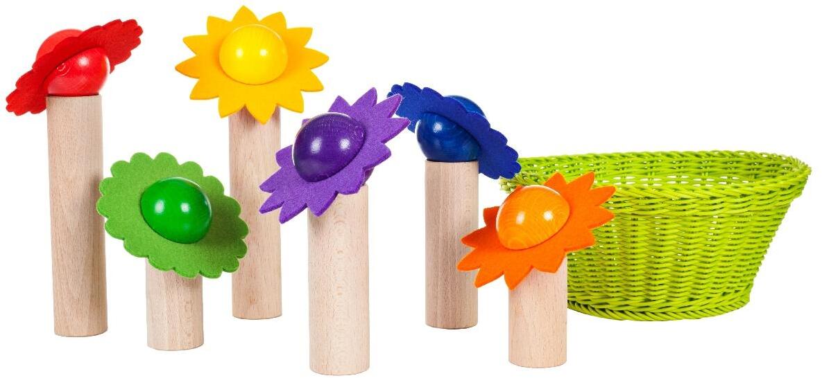 Holzspielzeug - Bl&uuml;ten-Balancierspiel - LxBxH 265x190x55mm