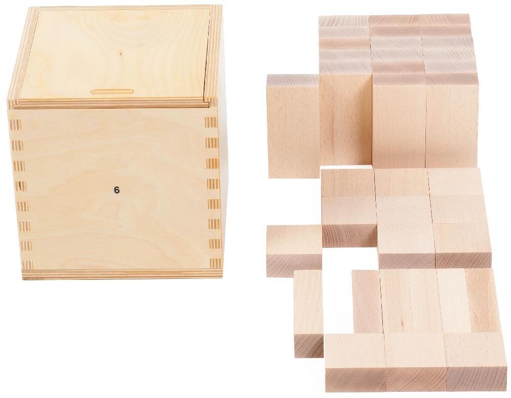 Holzspielzeug - Fr&ouml;belgaben 6 naturbelassen - LxBxH 180x180x183mm